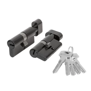 Цилиндровый механизм (200 ZM/90) 2000ZM Knob 90 (50+10+30) BL-24 черный 5Key с вертушкой