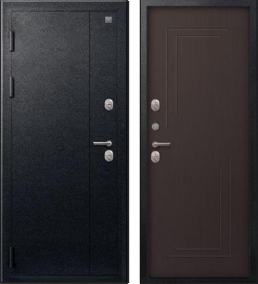 Дверь Термо-100 Черный муар - Темная лиственница