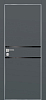 Межкомнатная дверь PX-18 AL кромка с 4-х ст. Графит матовый